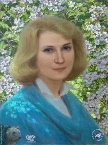Ефошкин Сергей Николаевич. Женский портрет. Бумага, пастель. 40х30. 2013. Авторское собрание.