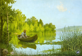 Ефошкин Сергей Николаевич. Тихая заводь. Холст, масло. 60х80. 2012. Авторское собрание.