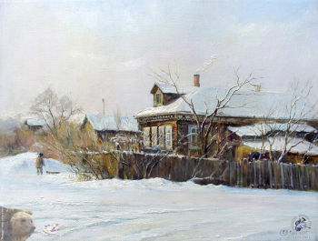 Егоркин Владимир Дмитриевич. Деревенский мотив. Холст, масло. 30х40. 2000. Авторское собрание.