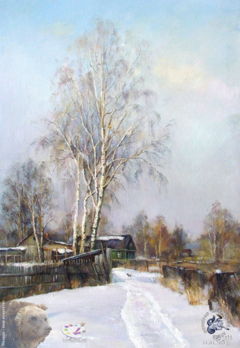 Егоркин Владимир Дмитриевич. Март. Холст, масло. 50х35. 2000. Авторское собрание.