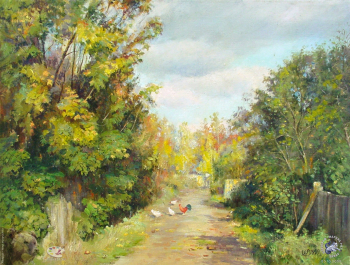 Егоркин Владимир Дмитриевич. Осенний день. Холст, масло. 30х40. 1999. Авторское собрание.