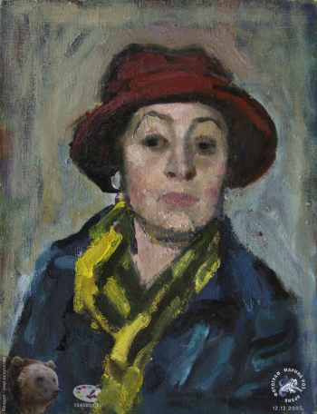 Ленникова Ирина Александровна. Автопортрет. Холст, масло. Авторское собрание.
