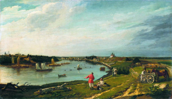 Заболотский Пётр Ефимович. Вид Старой Ладоги. Холст, масло. 66х114. 1833. Государственный Русский музей.