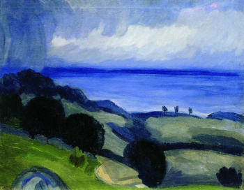 Уткин Пётр Саввич. Крымский пейзаж. Дождь. Холст, масло. 46х58. 1912. Саратовский государственный художественный музей имени А.Н.Радищева.