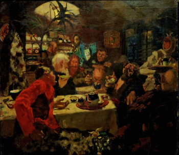 Сапунов Николай Николаевич. Чаепитие. Холст, масло. 93х128. 1912. Государственная Третьяковская галерея.