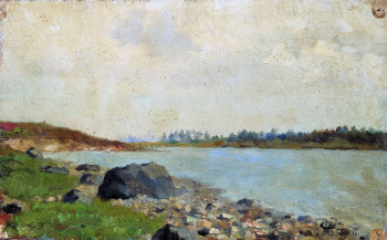 Левитан Исаак Ильич. На Москве-реке. Холст, масло. 1877. Частное собрание.