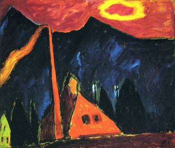 Явленский Алексей Георгиевич. Фабрика. Картон, масло. 72х85. 1910. Частное собрание.