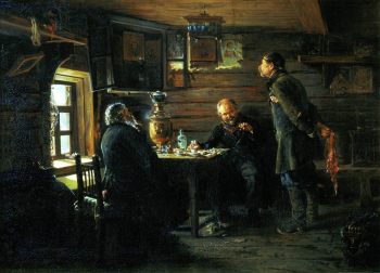 Маковский Владимир Егорович. Любители соловьиного пения (Любители соловьёв). Холст, масло. 55х76. 1872-1873. Государственная Третьяковская галерея.