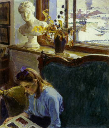 Корин Алексей Михайлович. Окно. Холст, масло. 62х54. 1912. Донецкий областной художественный музей.