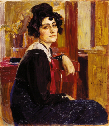 Корин Алексей Михайлович. Француженка. Холст, масло. 80х72. 1912. Мордовский республиканский музей изобразительных искусств имени С. Д. Эрьзи.