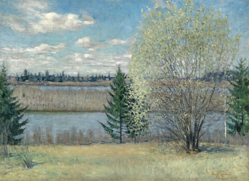 Грабарь Игорь Эммануилович. Весенний пейзаж. Холст, масло. 66х91. 1939. Частное собрание.