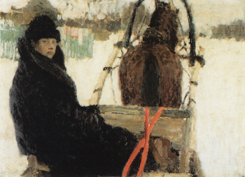 Грабарь Игорь Эммануилович. Ямщик. Холст, масло. 53,5х71,5. 1904. Государственная Третьяковская галерея.