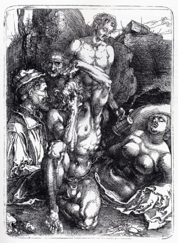 Альбрехт Дюрер. Отчаявшийся. Бумага, офорт. 186х135. 1515. Метрополитен-музей.