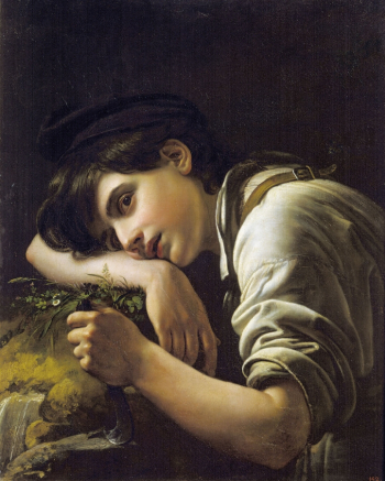 Кипренский Орест Адамович. Молодой садовник. Холст, масло. 62х50. 1817. Государственный Русский музей.