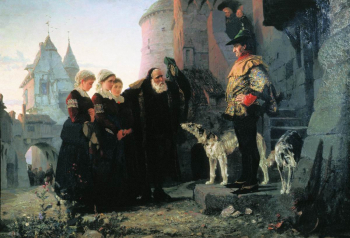Поленов Василий Дмитриевич. Право господина. Холст, масло. 120х174. 1874. Государственная Третьяковская галерея.