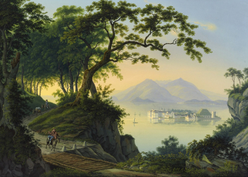 Иоганн Генрих Блойлер Младший. Пейзаж. Бумага, гуашь. 1837. Швейцарская национальная библиотека.