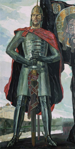 Корин Павел Дмитриевич. Александр Невский. Холст, масло. 275х142. 1942. Государственная Третьяковская галерея.