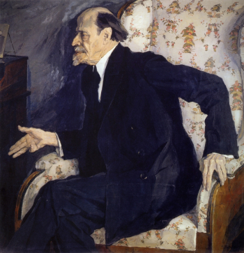Корин Павел Дмитриевич. Портрет художника М.В.Нестерова. Холст, масло. 110х110. 1939. Государственная Третьяковская галерея.