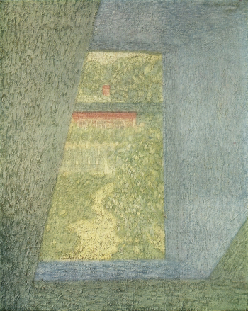 Крымов Николай Петрович. Из окна. Картон, масло. 45х36. 1905. Орловский музей изобразительных искусств.