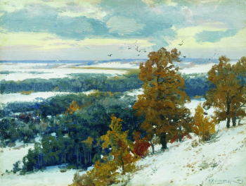 Крыжицкий Константин Яковлевич. Овражек. Холст, масло. 34,6х25,7. 1907. Омский областной музей изобразительных искусств имени М.А.Врубеля.
