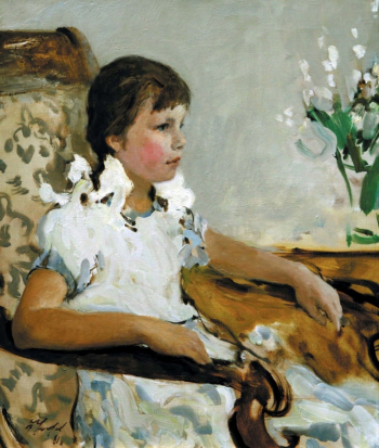 Угаров Борис Сергеевич. Портрет Оли. Холст, масло. 64х55. 1981. Собрание семьи художника.