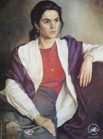 Лапин Игорь Витальевич. Портрет Антонины. Холст, масло. 1989. Авторское собрание.