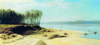 Клодт Михаил Константинович. На Волге. Холст, масло. 57х124. 1880. Государственный Русский музей.