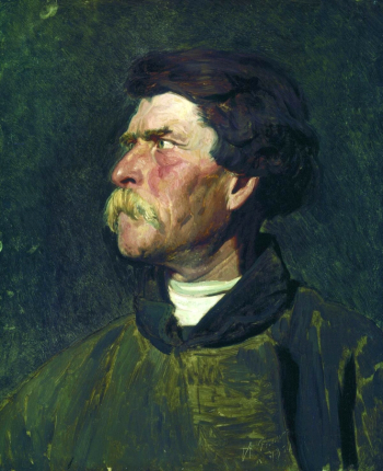 Репин Илья Ефимович. Голова крестьянина. Холст, масло. 59х49. Киевский музей русского искусства.