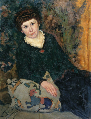 Келин Пётр Иванович. Женский портрет. Холст, масло. 84х64. 1922. Государственный музей-заповедник `Ростовский Кремль`.