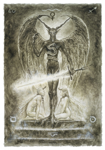 Луис Ройо. Карты Таро. Дьявол. Акрил. 2005. Частное собрание