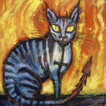 Клайв Баркер. Адская кошка. Холст, масло. 2005. Частное собрание.
