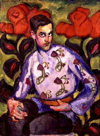 Машков Илья Иванович. Мальчик в расписной рубашке. Холст, масло. 119х80. 1909. Государственный Русский музей.