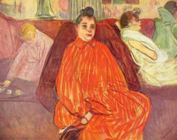 Анри де Тулуз-Лотрек. Диван. Картон, масло. 1893. Художественный музей Сан-Паулу.