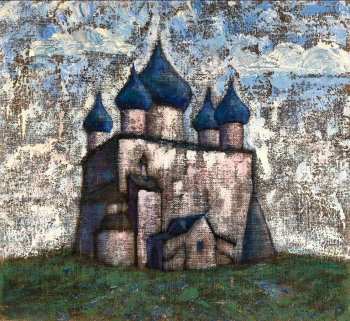 Рухин Евгений Львович. Церковь. Холст, масло. 91,5х100. 1966. Частное собрание.