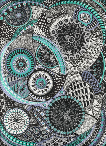 Линн Ховард. Круги и треугольники. Zen Inspired Art. Начало 21 века. Авторское собрание.