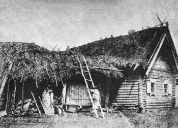 Уильям (Вильям) Каррик - фотограф. Изба в среднем Поволжье. 1870.