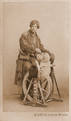 Уильям (Вильям) Каррик - фотограф. Точильщик ножей. 1870.