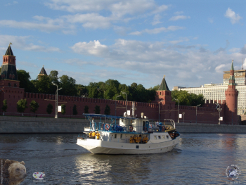 Кремлёвские стены и гостиница `Россия`. Фотограф Марина Роз.
