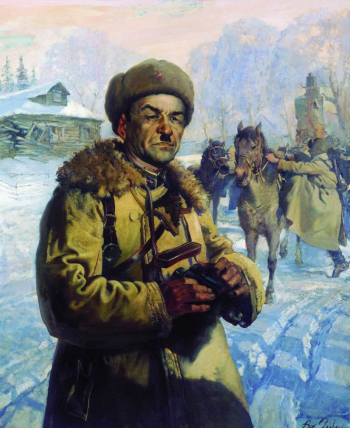 Яковлев Василий Николаевич. Портрет Героя Советского Союза генерал-майора И.В.Панфилова. Холст, масло. 1942. Государственная Третьяковская галерея.