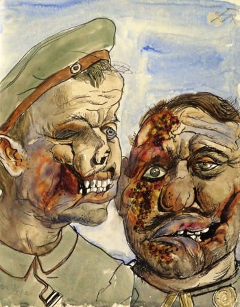 Отто Дикс. В память о прекрасном времени. Бумага, акварель, тушь. 1924. Гравюрный кабинет (Дрезден).