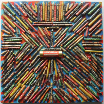 Кристиан Монтоне. Коробка карандашей. Ассамбляж. 2010. Авторское собрание.
