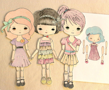 Бумажная кукла (Paper doll). Неизвестный фотограф.