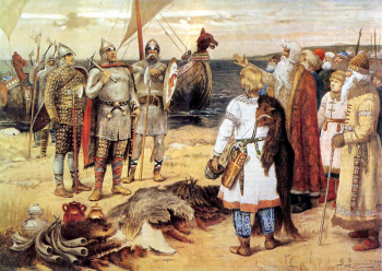 Васнецов Виктор Михайлович. Призвание варягов (Варяги). 1909. Местонахождение неизвестно.