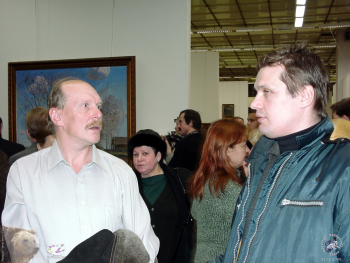 Выставка `Имени Твоему` в ЦДХ. Москва, 2000.. Встреча на выставке