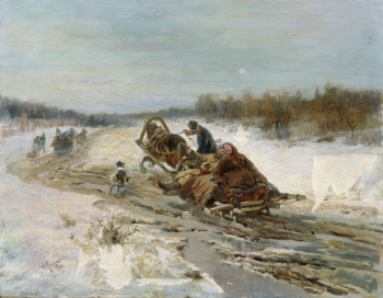 Френц Рудольф Фердинандович (Фёдорович). Масленица. Холст, масло. 54х69. 1903. Нижегородский государственный художественный музей.