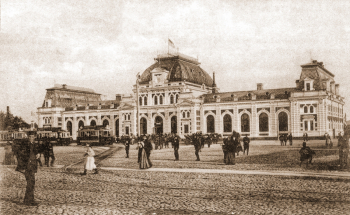 Саратовский вокзал. 1910 год. Неизвестный фотограф.