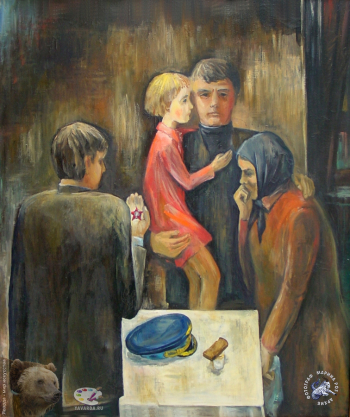 Стариков Михаил Михайлович. 40 дней. Холст, масло. 92х78. 1985. Авторское собрание.