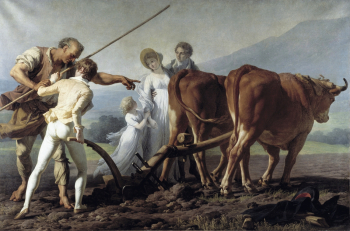 Франсуа-Андре Венсан. Урок. Холст, масло. 213х313. 1798. Художественный музей Бордо.