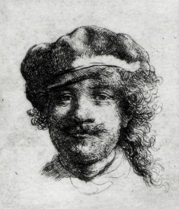 Рембрандт Харменс ван Рейн. Автопортрет. 1634. Рисунок похищен.