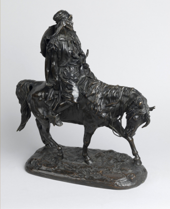 Лансере Евгений Александрович. Арабский воин верхом на лошади. Бронза. 1800-е. Частное собрание.